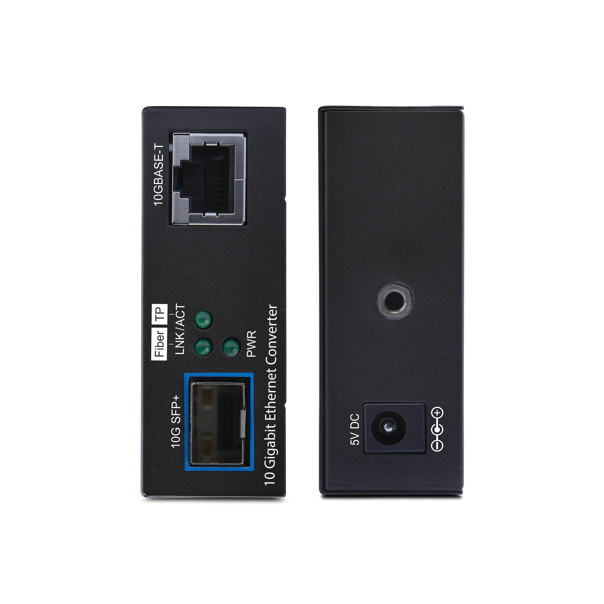 StarTech.com 10GbE SFP+ Fiber Media Converter, 10 Gigabit Ethernet RJ-45 to 10GBASE-X SFP+, Single-Mode, Multi-Mode, 16K Jumbo Frames, TAA Compliant
