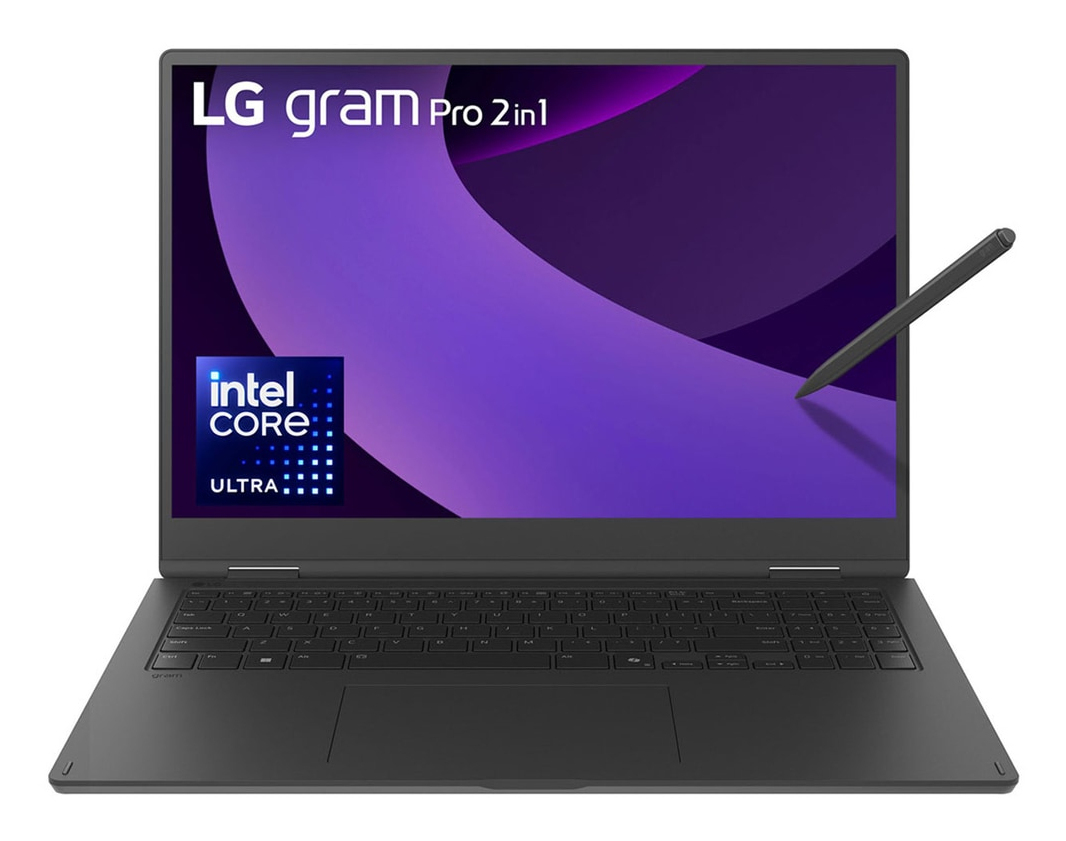 LG Gram Pro 16TB90TP Intel Core Ultra 7 255H Hybrid (2-in-1) 40.6 cm (16) Touchscreen WQXGA+ 16 GB LPDDR5x-SDRAM 1 TB SSD Wi-Fi 7 (802.11be) Windows 11 Pro Black