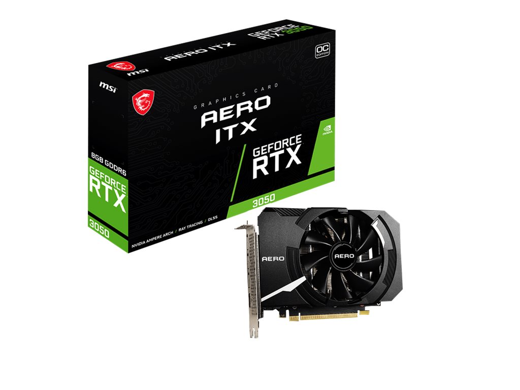 MSI V809-4041R | MSI GeForce RTX 3050 AERO ITX 8G OC NVIDIA 8 GB GDDR6