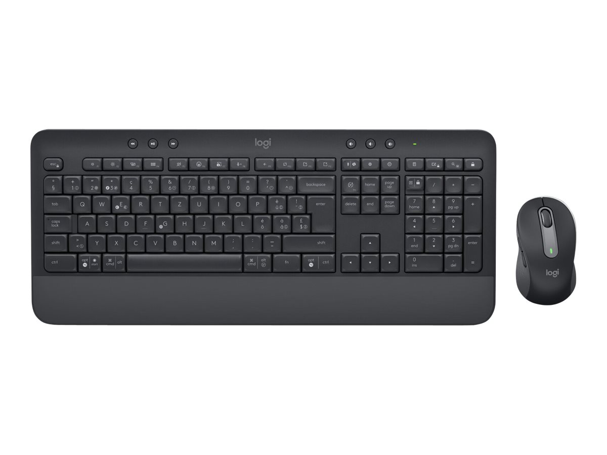 Logitech Signature MK650 Combo For Business keyboard Mouse included RF Wireless + Bluetooth QWERTZ Swiss Graphite