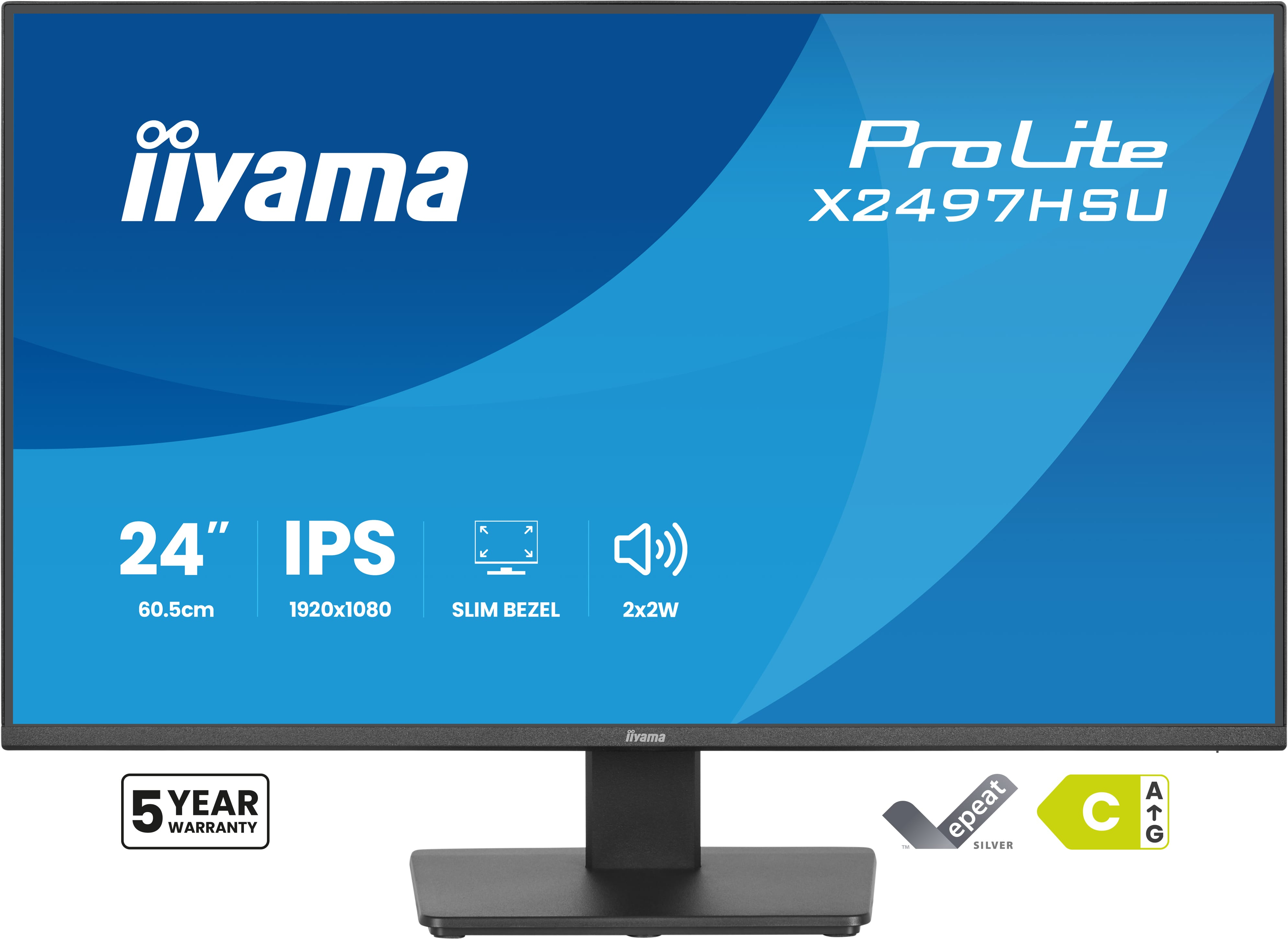 Iiyama ProLite X2497HSU-B1 - LED-Monitor - 60.5 cm (23.8)