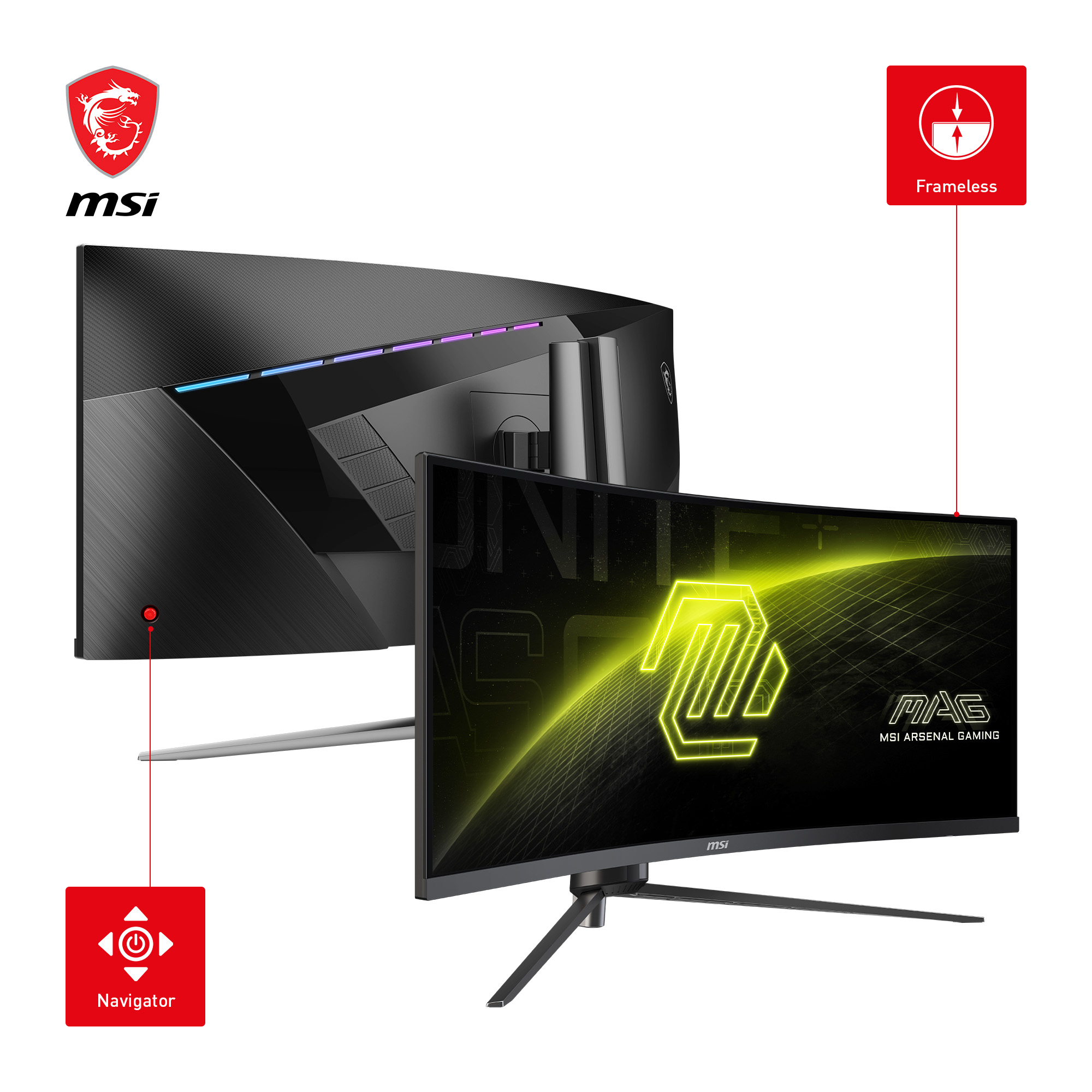 MSI MAG 345CQRDE - LED-Monitor - Gaming - gebogen - 86.4 cm (34)