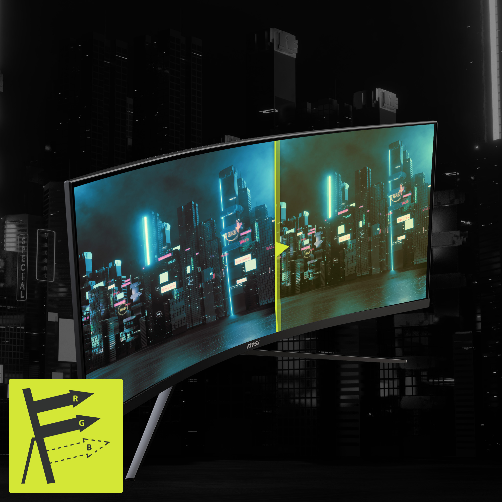 MSI MAG 345CQRDE - LED-Monitor - Gaming - gebogen - 86.4 cm (34)