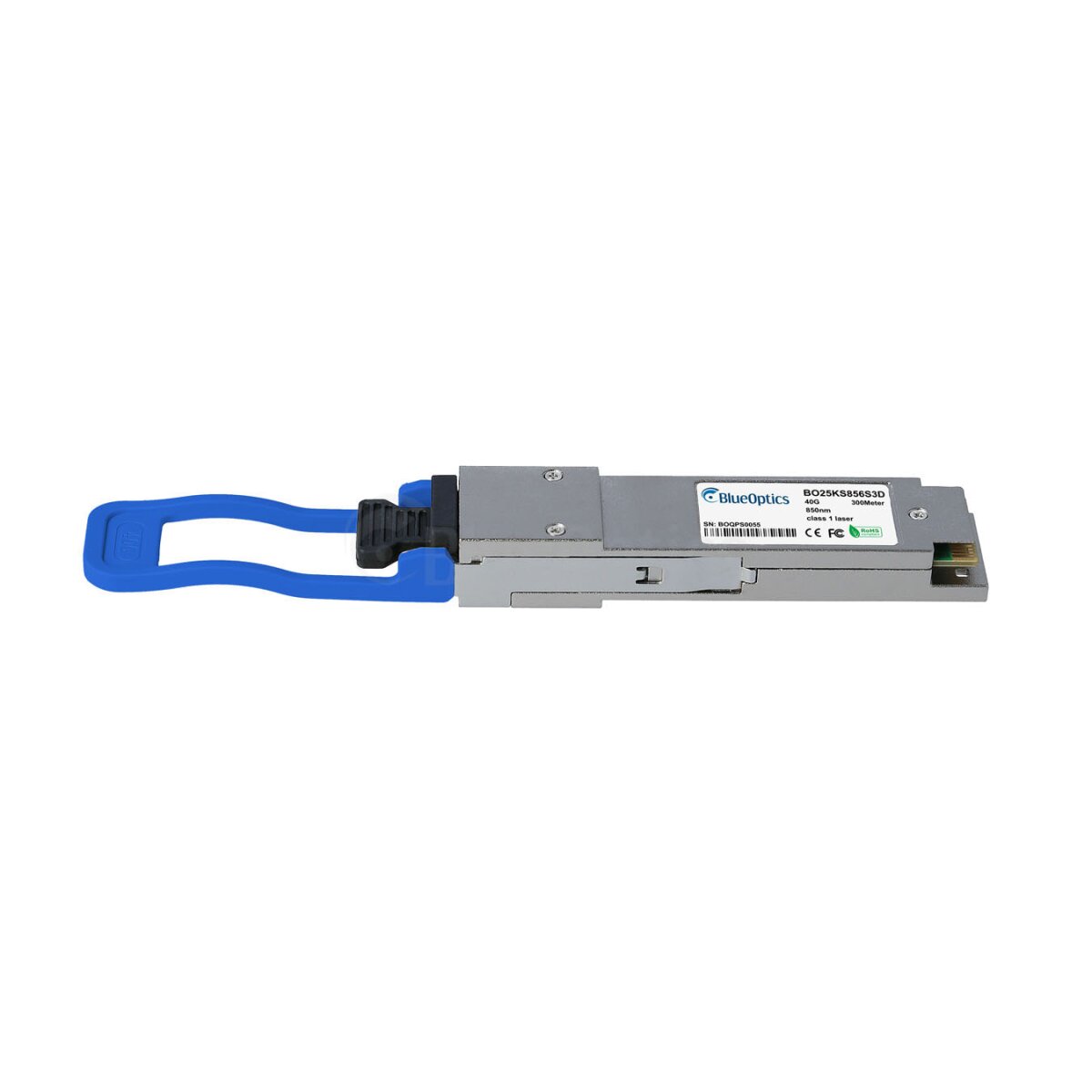 BlueOptics Dell QSFP-40G-SM4 BlueOptics BO25KS856S3D QSFP Transceiver, 40GBASE-SWDM4, Multimode Fiber, 850nm Band, 300 Meter (OM3), 400 Meter (OM4), 500 Meter (OM5)