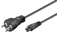 MicroConnect PE120805 - 0,5 m - Male connector / Male connector - Netzstecker Typ K - C5-Koppler - Schwarz