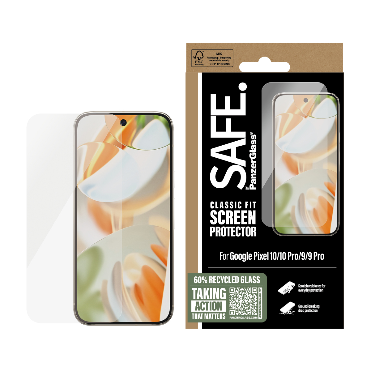 PanzerGlass SAFE by Screen Protector Google new Pixel 10 10 Pro 10 10