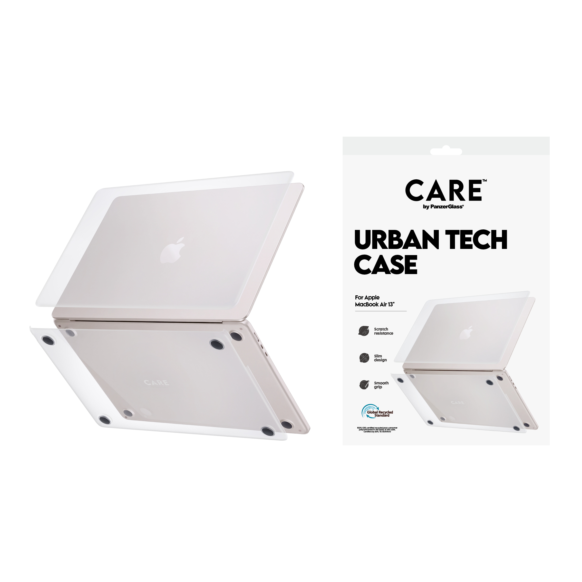 PanzerGlass CARE by � Case Transparent Macbook Air 13 M2 | M3 | M4 coque de protection pour t�l�phones portables Housse