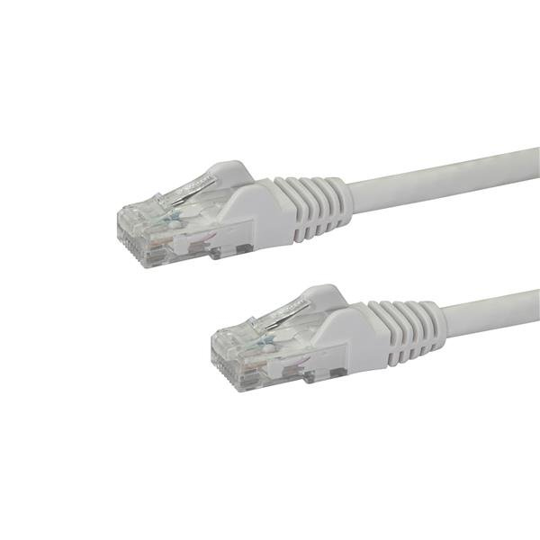 StarTech.com Cble rseau Cat6 Gigabit UTP sans crochet de 2m - Cordon Ethernet RJ45 anti-accroc - M/M - Blanc