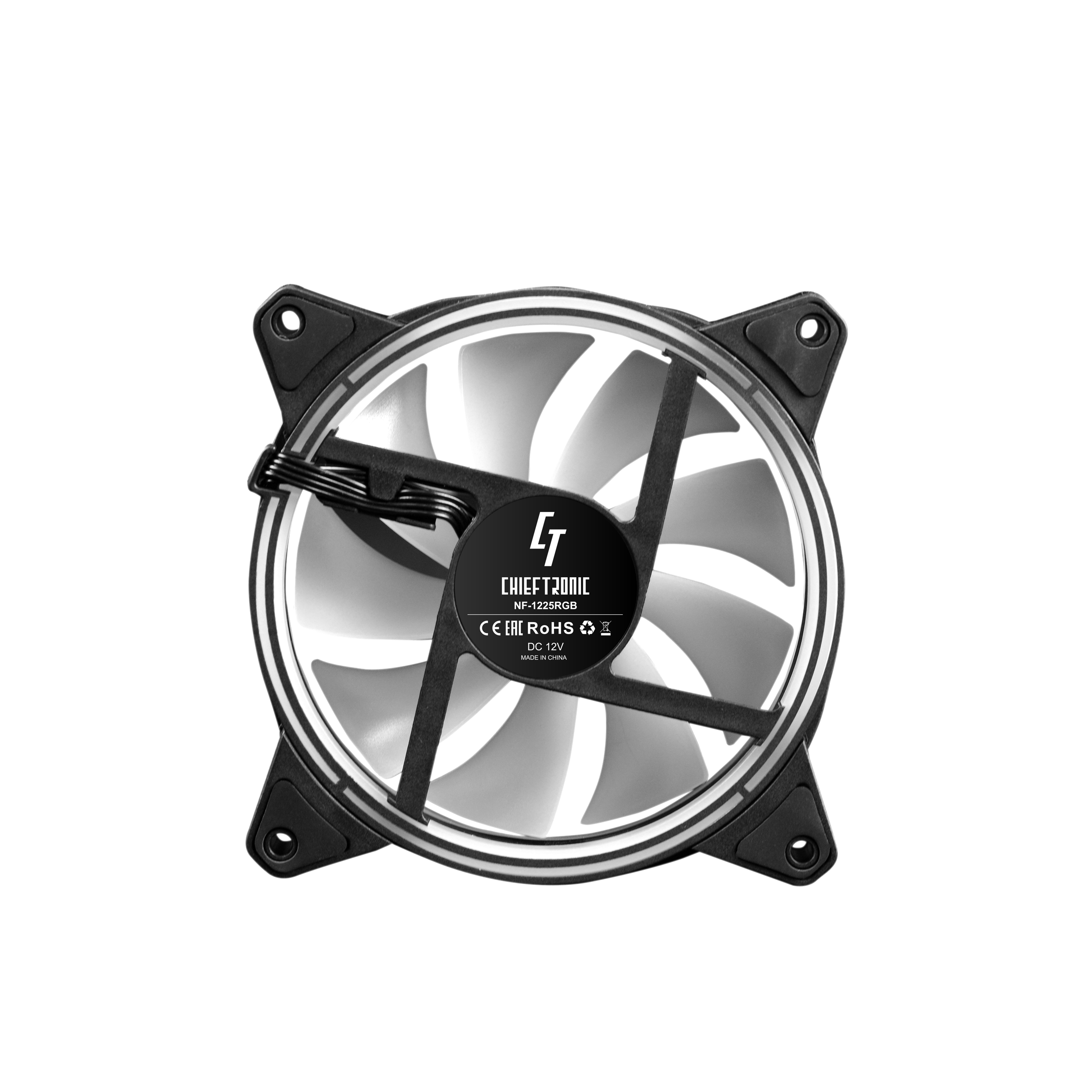 Chieftec NF-1225RGB computer cooling system Computer case Fan 12 cm Black 1 pc(s)