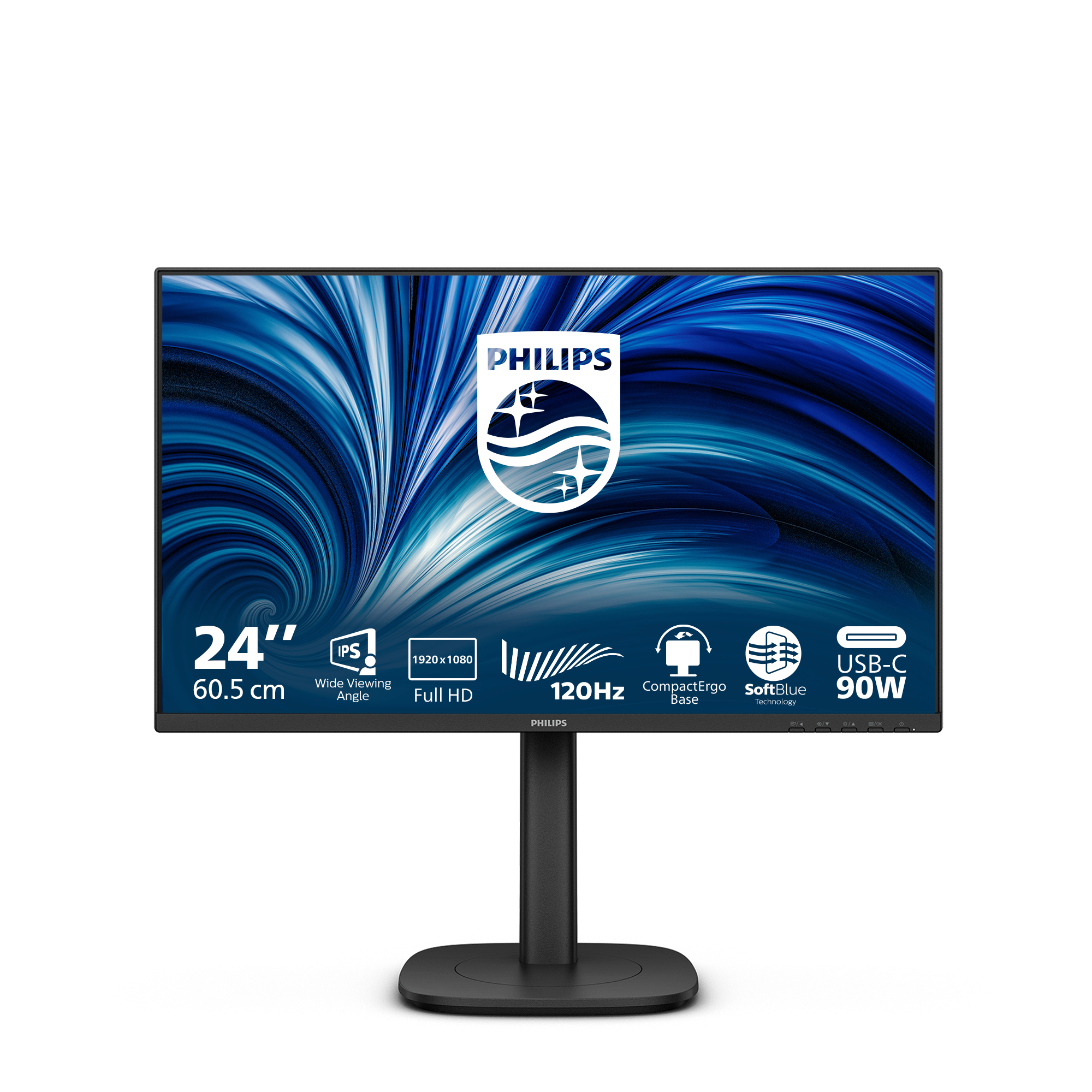 Philips 3000 series 24B2U3301/00 computer monitor 60.5 cm (23.8) 1920 x 1080 pixels Full HD LCD Black