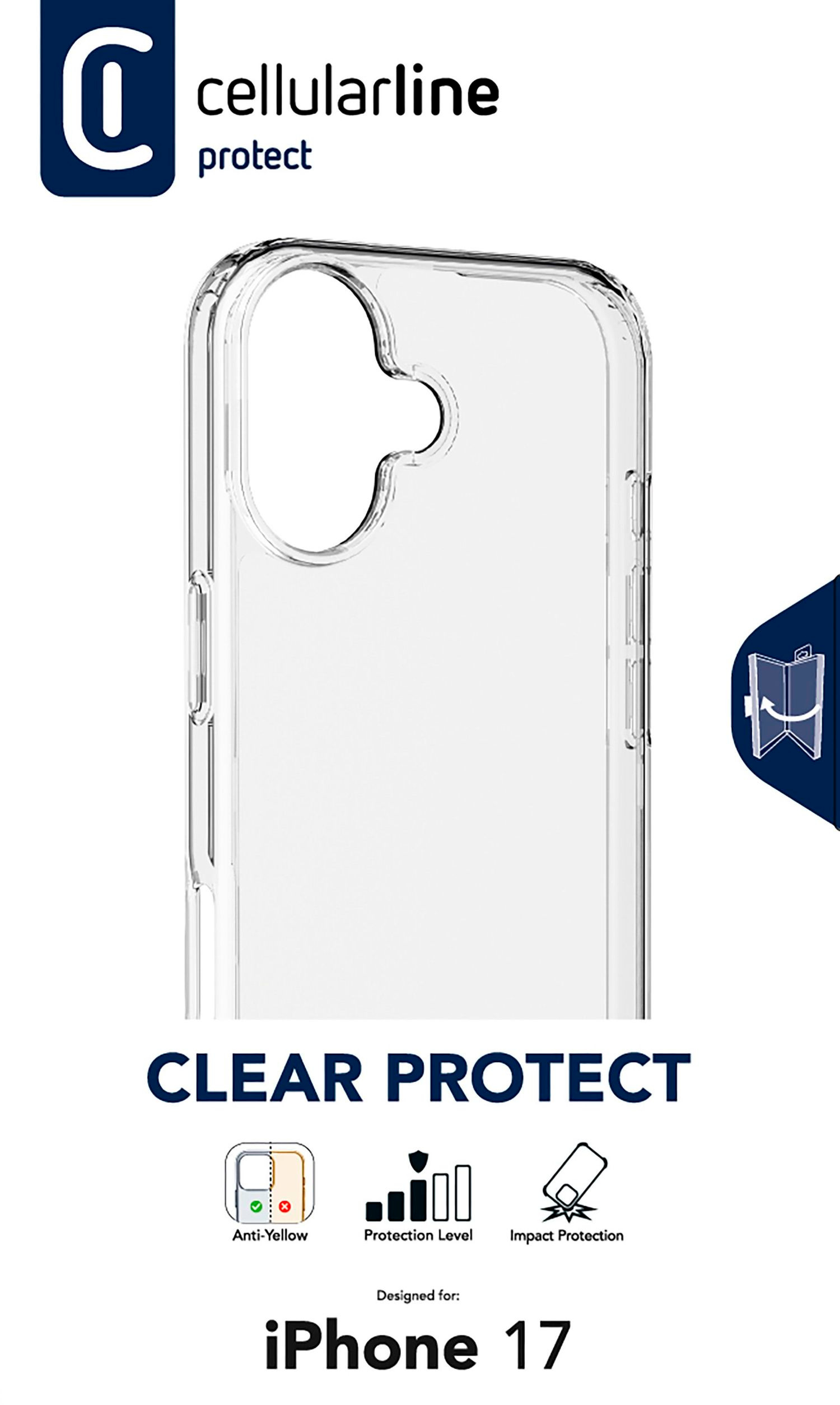 Cellularline Clear Strong Case iPhone 17 CLEARDUOIPH17T