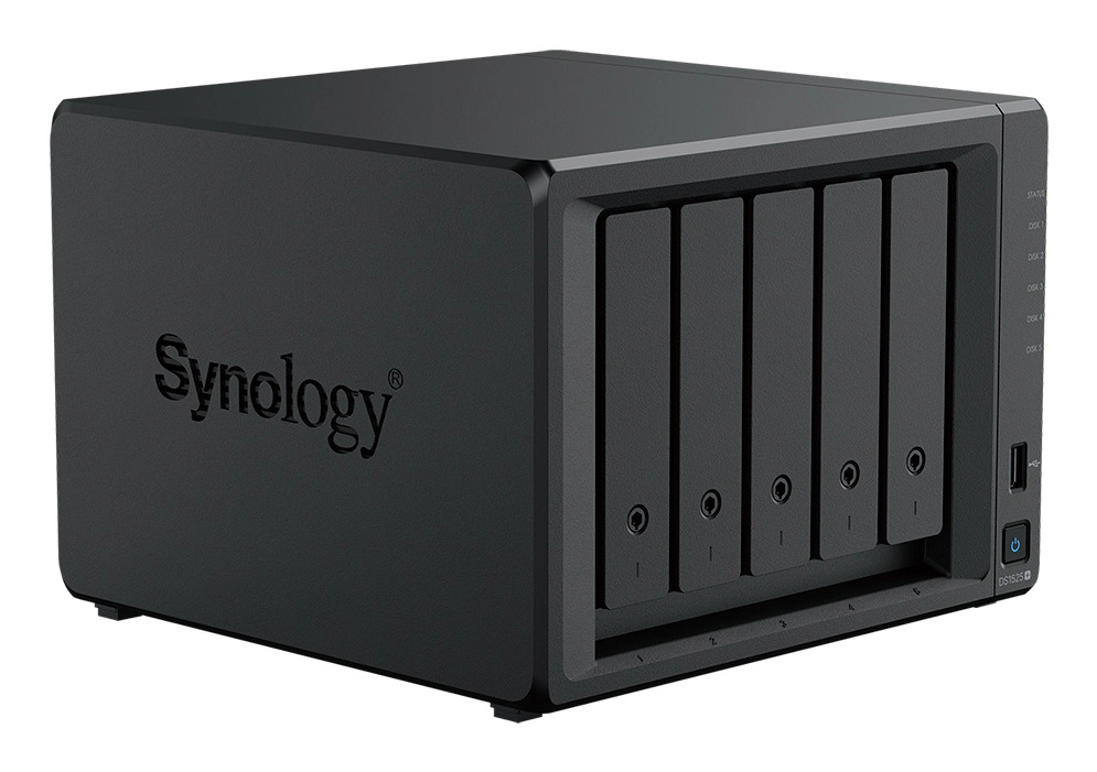 Synology DiskStation DS1525neo+ NAS Desktop AMD Ryzen V1500B 4 GB DDR4 0 TB Synology DSM Black