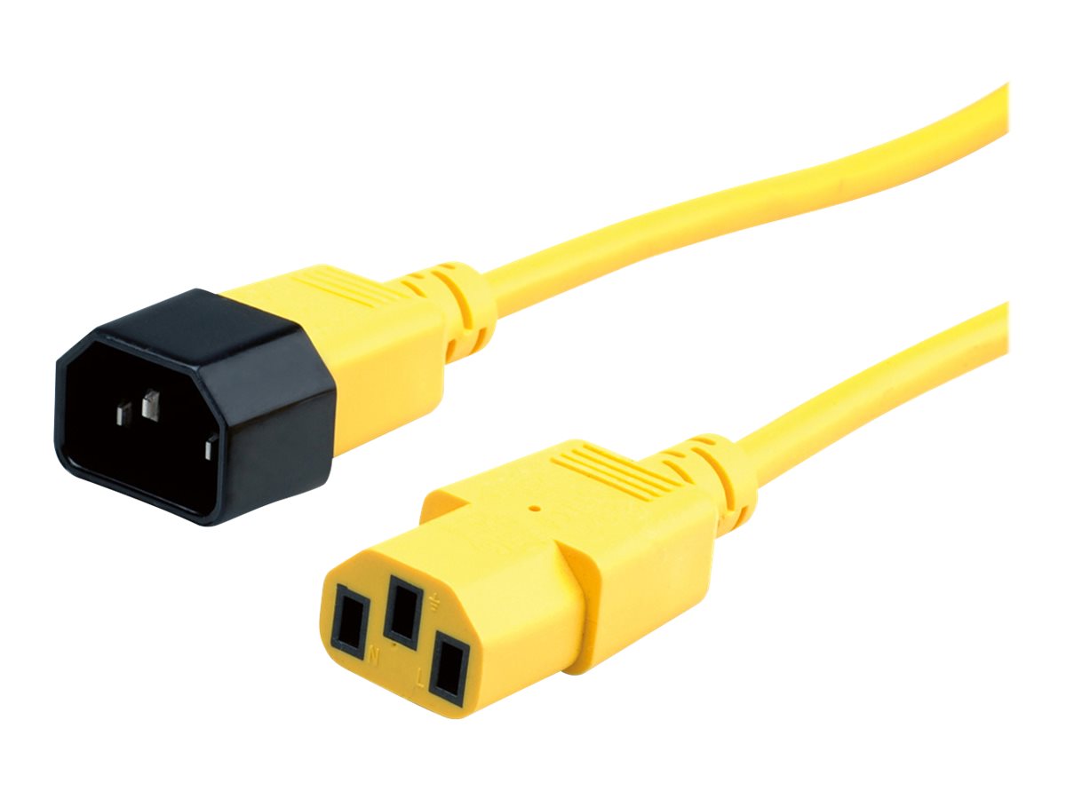 ROLINE 19.08.1526 cable de transmisin Amarillo 0,8 m C14 acoplador C13 acoplador