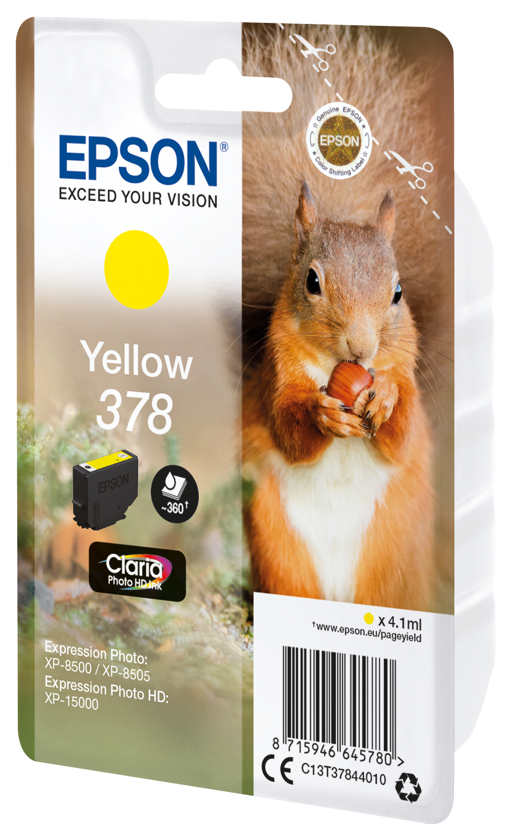 Epson 378 - 4.1 ml - Gelb - Original - Blister mit RF- / aktustischem Alarmsignal