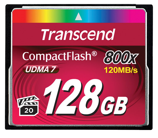 Transcend Flash-Speicherkarte - 128 GB - 800x