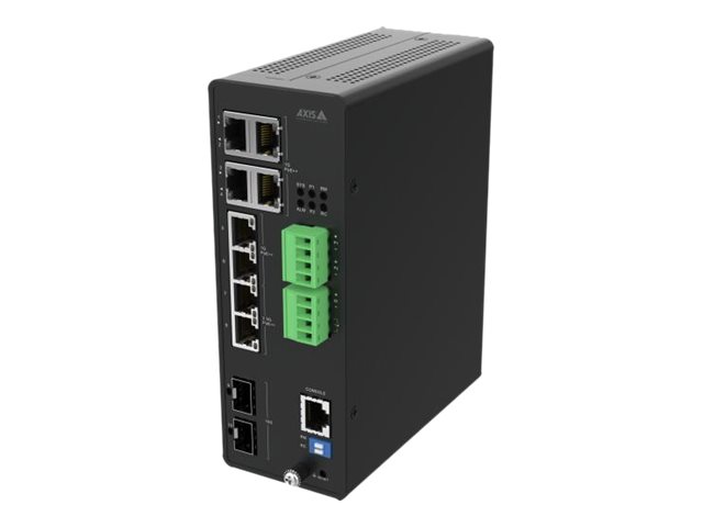 Axis D8208-R - Switch - industriell - managed - 8 x 10 Gigabit Ethernet - Desktop - PoE++ (480 W)