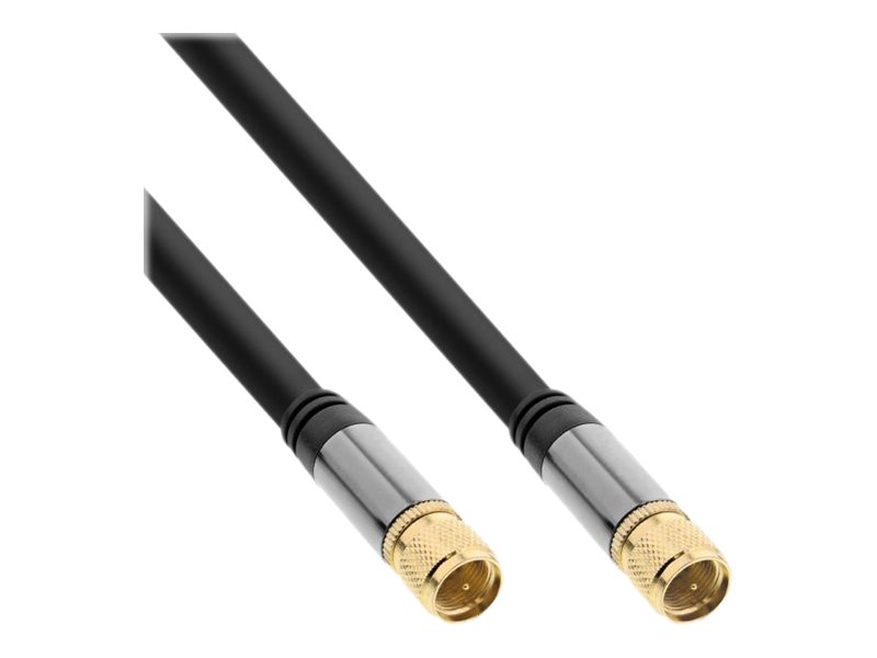 InLine InLineCavo SAT premium, schermato 4x, spine 2x, >110dB, nero, 3m