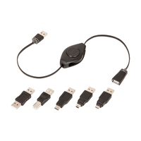 Retrak UNVERS USB EXTENESION CABLE 6FT ETPRU6M 5adapter tips retractable