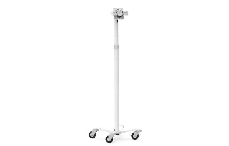 Compulocks Universal Tablet Cling Medical Rolling Kiosk - Wagen - f�r Tablett - Metall - wei� - Bildschirmgr��e: 17.8-33 cm (7-13)