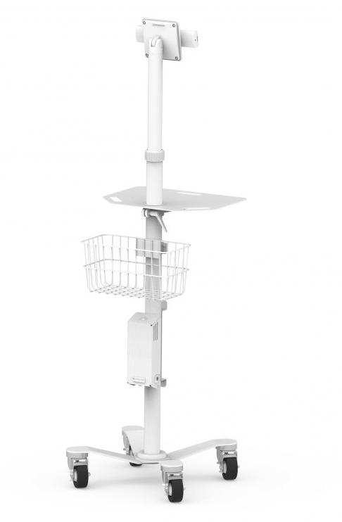 Compulocks Universal Tablet Cling Medical Rolling Kiosk - Wagen - f�r Tablett - Metall - wei� - Bildschirmgr��e: 17.8-33 cm (7-13)