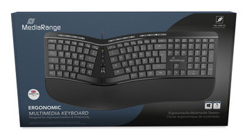 MediaRange MROS120-UK clavier maison/bureau USB QWERTY Anglais britannique Noir