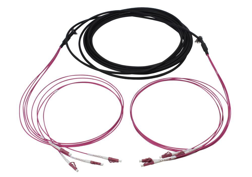 Synergy 21 S217064 cble de fibre optique 150 m 4x LC U-DQ(ZN) BH OM4 Rose