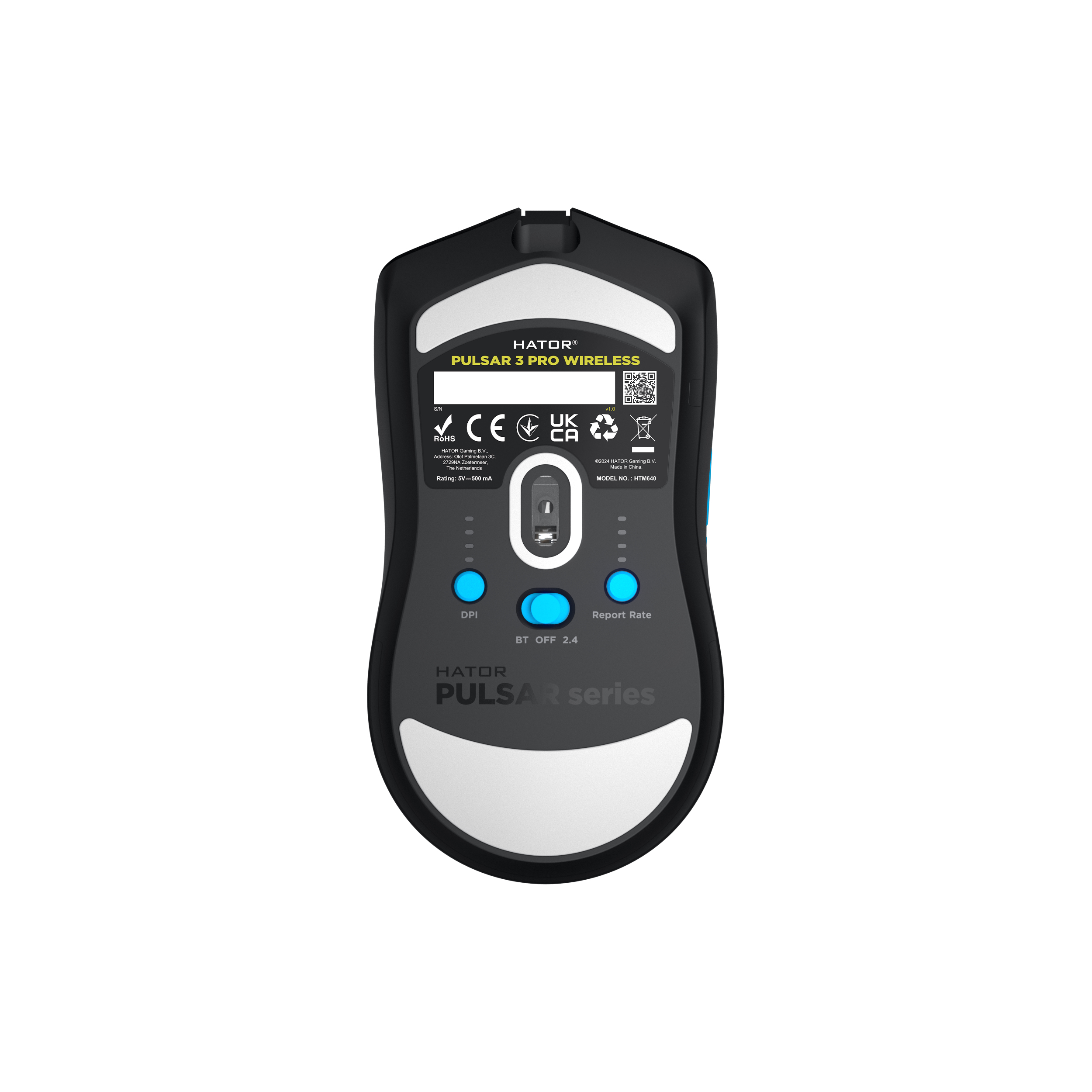 HATOR Pulsar 3 PRO Wireless mouse Gaming Mano destra RF Wireless + Bluetooth + USB Type-A Ottico 30000 DPI