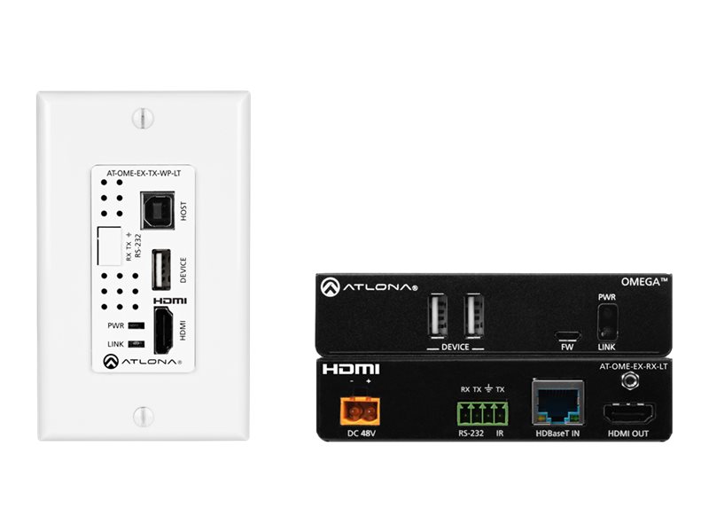 Atlona AT-OME-EX-WP-KIT-LT AV extender AV transmitter & transceiver Black, White