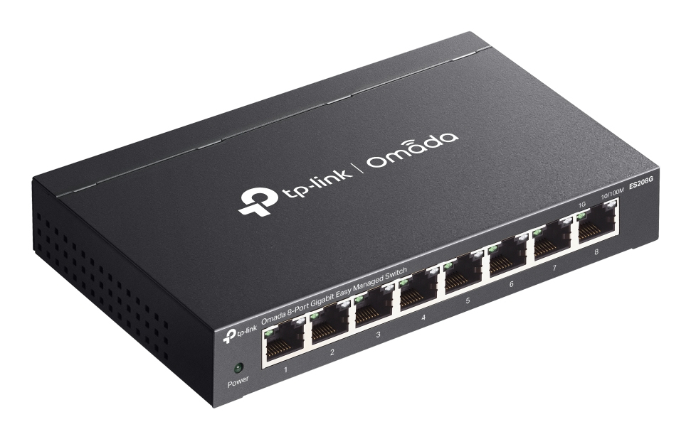 TP-Link Omada ES208G switch di rete Gestito L2 Gigabit Ethernet (10/100/1000) Nero