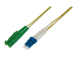 Digitus Cble de brassage  fibre optique, E2000 (8 APC) sur LC (UPC), monomode