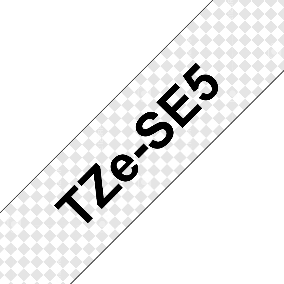 Brother TZE-SE5 nastro per etichettatrice Nero su bianco TZ/TZe