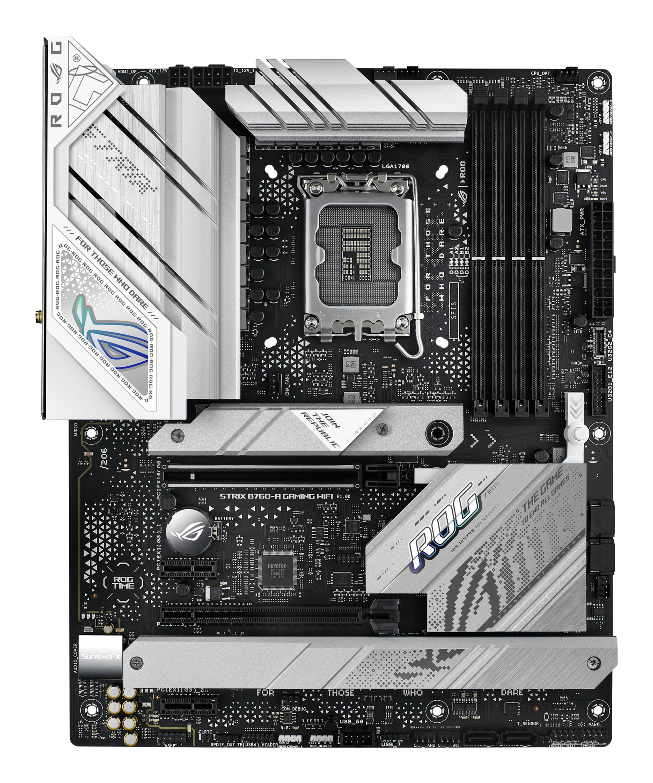 ASUS ROG STRIX B760-A GAMING WIFI - Motherboard - ATX - LGA1700 Sockel - B760 Chipsatz - USB-C 3.2 Gen 2x2, USB 3.2 Gen 2, USB 3.2 Gen 1, USB-C 3.2 Gen 1, USB-C 3.2 Gen2 - 2.5 Gigabit LAN, Wi-Fi 6E, Bluetooth - Onboard-Grafik (CPU erforderlich)