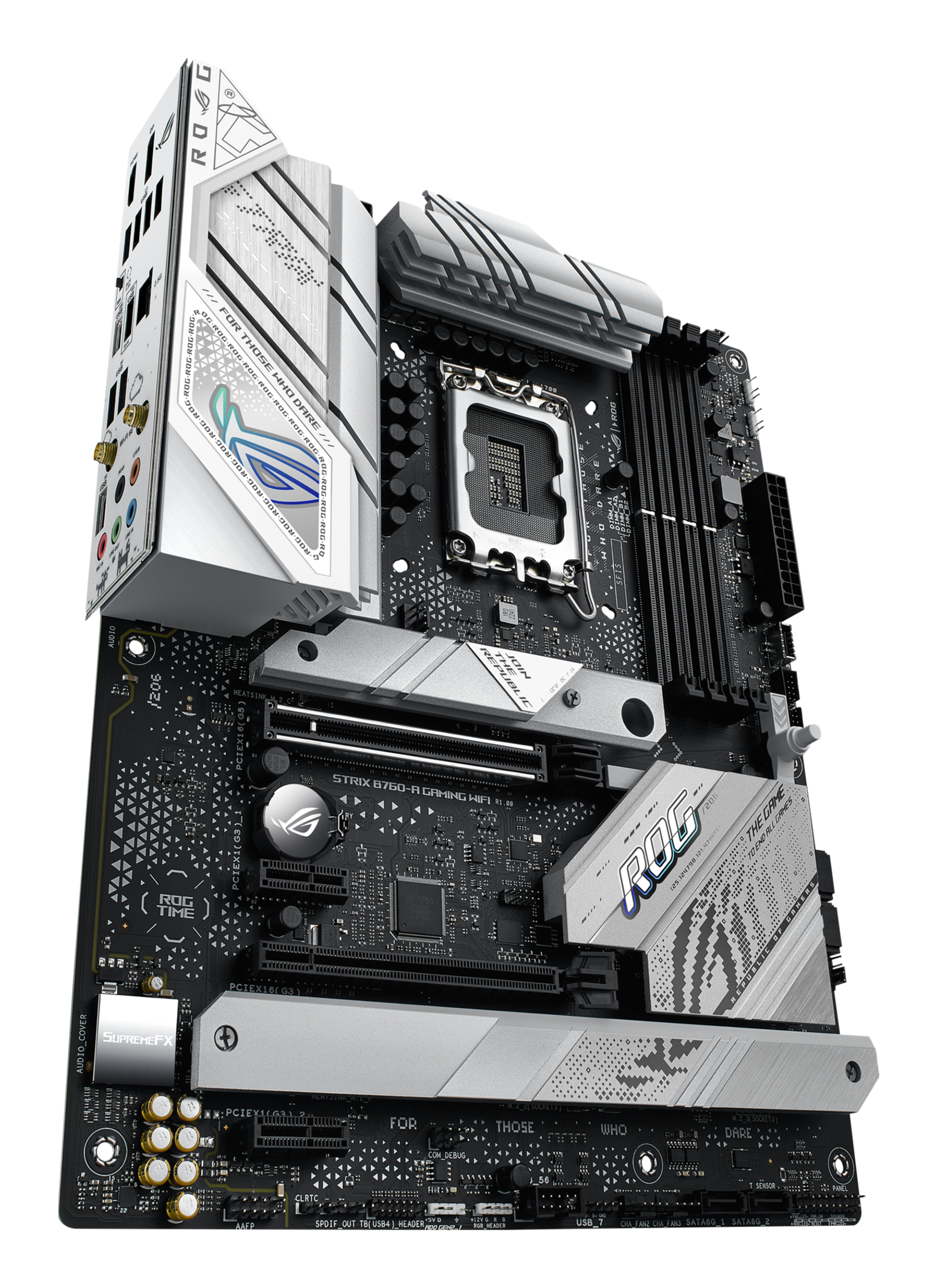 ASUS ROG STRIX B760-A GAMING WIFI - Motherboard - ATX - LGA1700 Sockel - B760 Chipsatz - USB-C 3.2 Gen 2x2, USB 3.2 Gen 2, USB 3.2 Gen 1, USB-C 3.2 Gen 1, USB-C 3.2 Gen2 - 2.5 Gigabit LAN, Wi-Fi 6E, Bluetooth - Onboard-Grafik (CPU erforderlich)