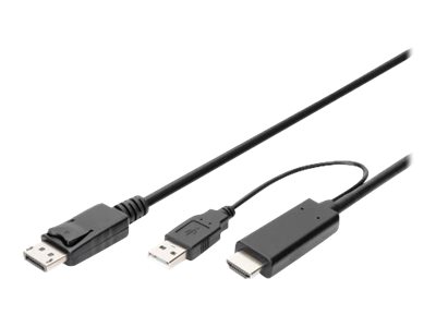 Digitus Cable adaptador 4K HDMI - HDMI a DisplayPort