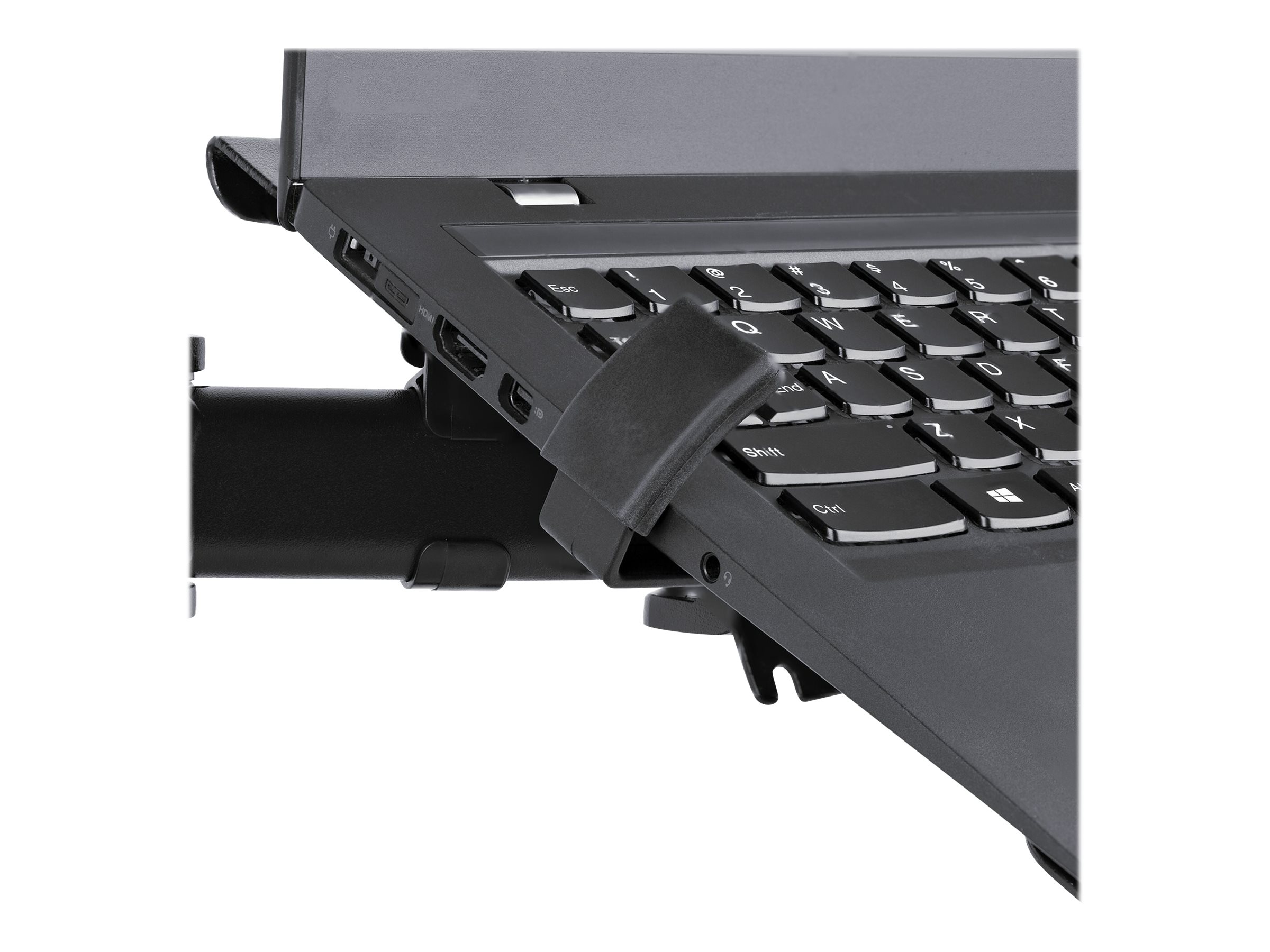 StarTech.com A-LAPTOP-DESK-MOUNT  StarTech.com Laptop Desk Mount - Monitor  and Laptop Mount - Displays up to 34in (8kg/17.6lb) & Laptops (4.5kg/9.9lb)  - Articulating VESA Laptop Tray Arm - Clamp / Grommet Mount