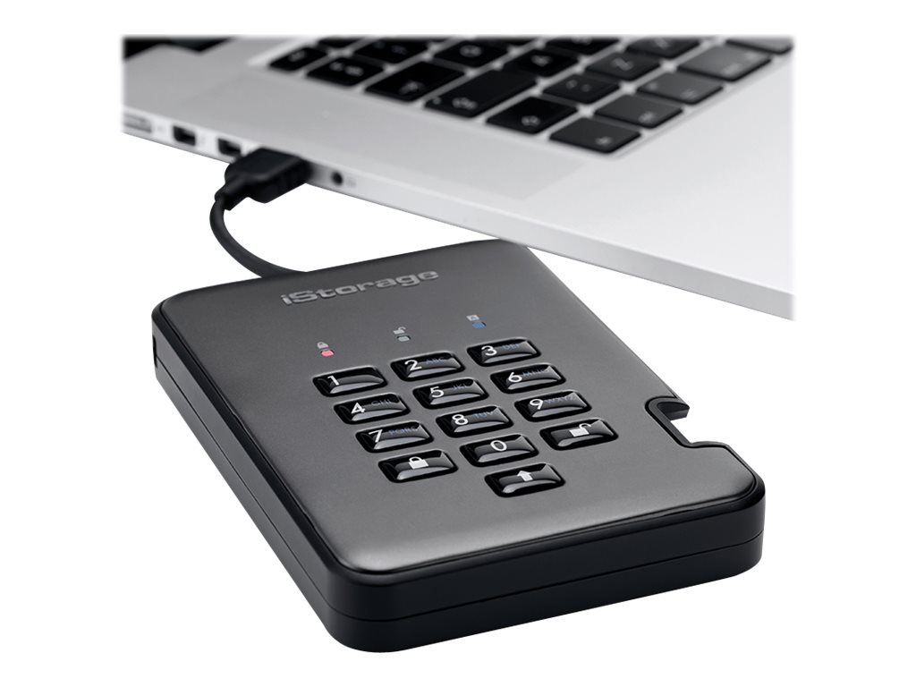 iStorage diskAshur PRO2 4000 GB Nero, Grafite