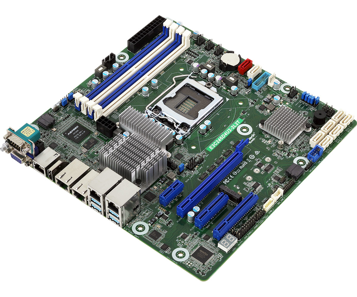 Asrock E3C246D4U2-2L2T placa base Intel C246 LGA 1151 (Z�calo H4) micro ATX