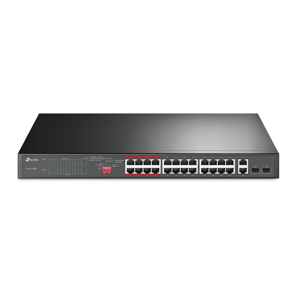 TP-Link TL-SL1226P No administrado Gigabit Ethernet (10/100/1000) Energa sobre Ethernet (PoE) 1U Gris
