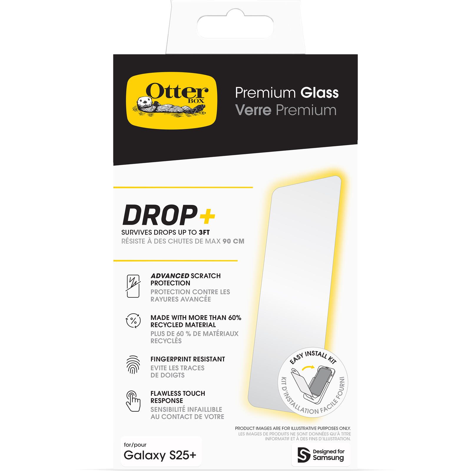 OtterBox Premium Glass Samsung Galaxy S25+ clear