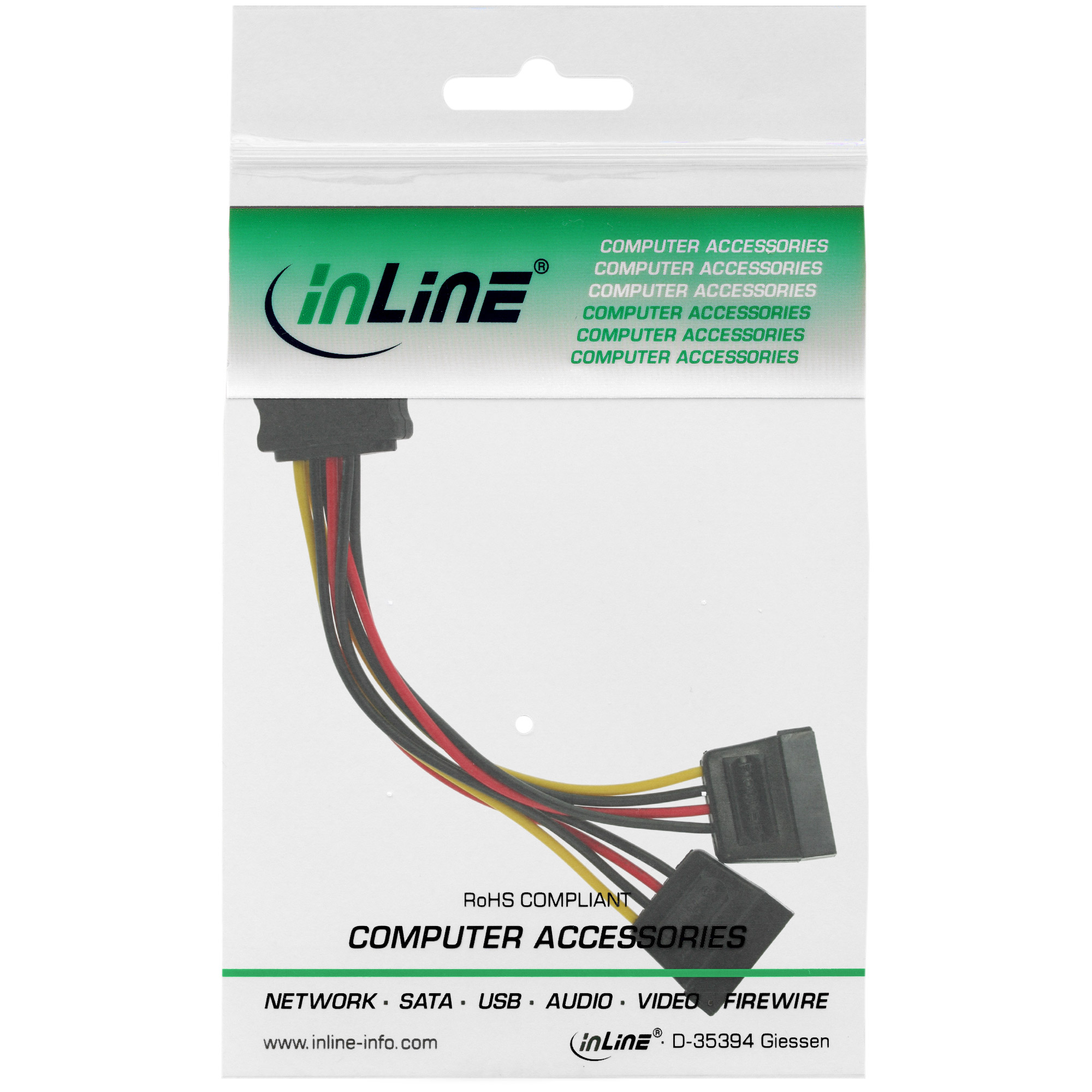 InLine SATA Y-Power Cable SATA female / 2x SATA male 0.30m