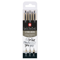 Sakura Fineliner Pigma Micron 0.45 mm Schwarz/Grau 3 St�ck