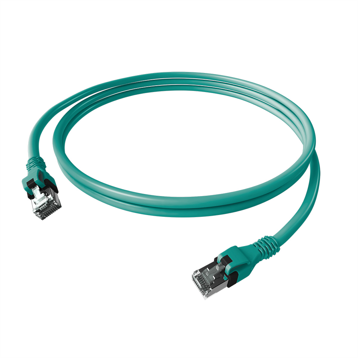 EasyLan saCon DualBoot Patchkabel S/FTP trkis 5.00m Kat.6A - FTP - SFTP