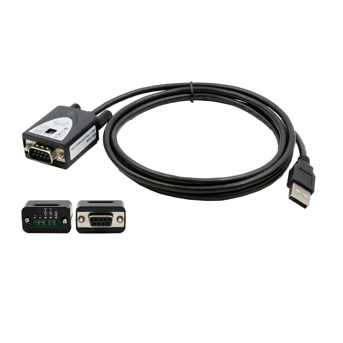 Exsys USB 2.0 zu Serielle 1S RS-422/485 - Kabel-/Adapterset - Digital/Daten