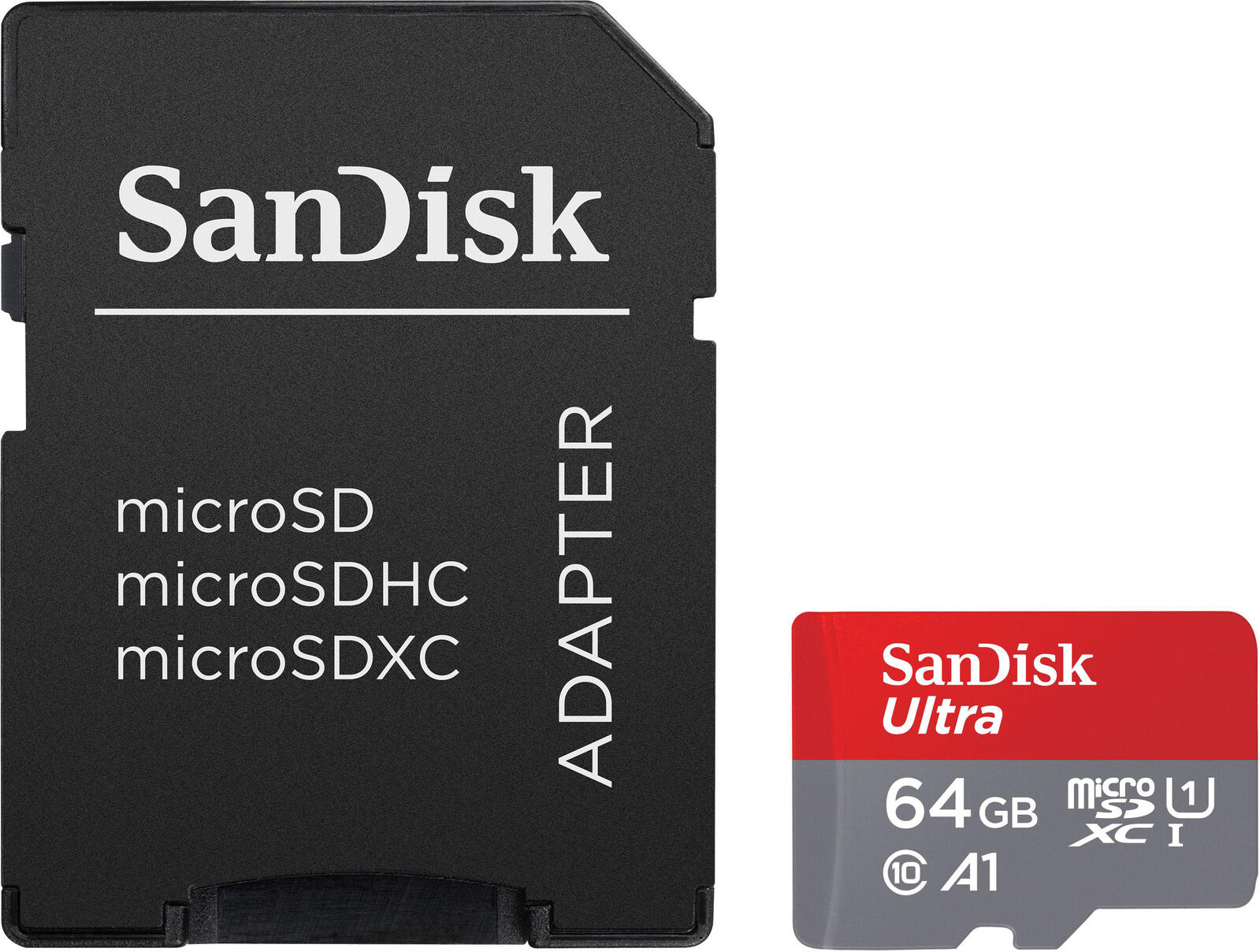 SanDisk 64GB Ultra microSDXC 140MBs+Adapt 2Pack - Extended Capacity SD (MicroSDHC)