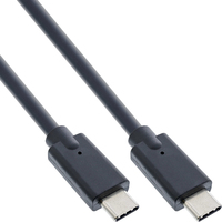 InLine USB 3.2 Gen.2 Kabel Typ-C Stecker/Stecker schwarz 0.3m - Kabel - Digital/Daten