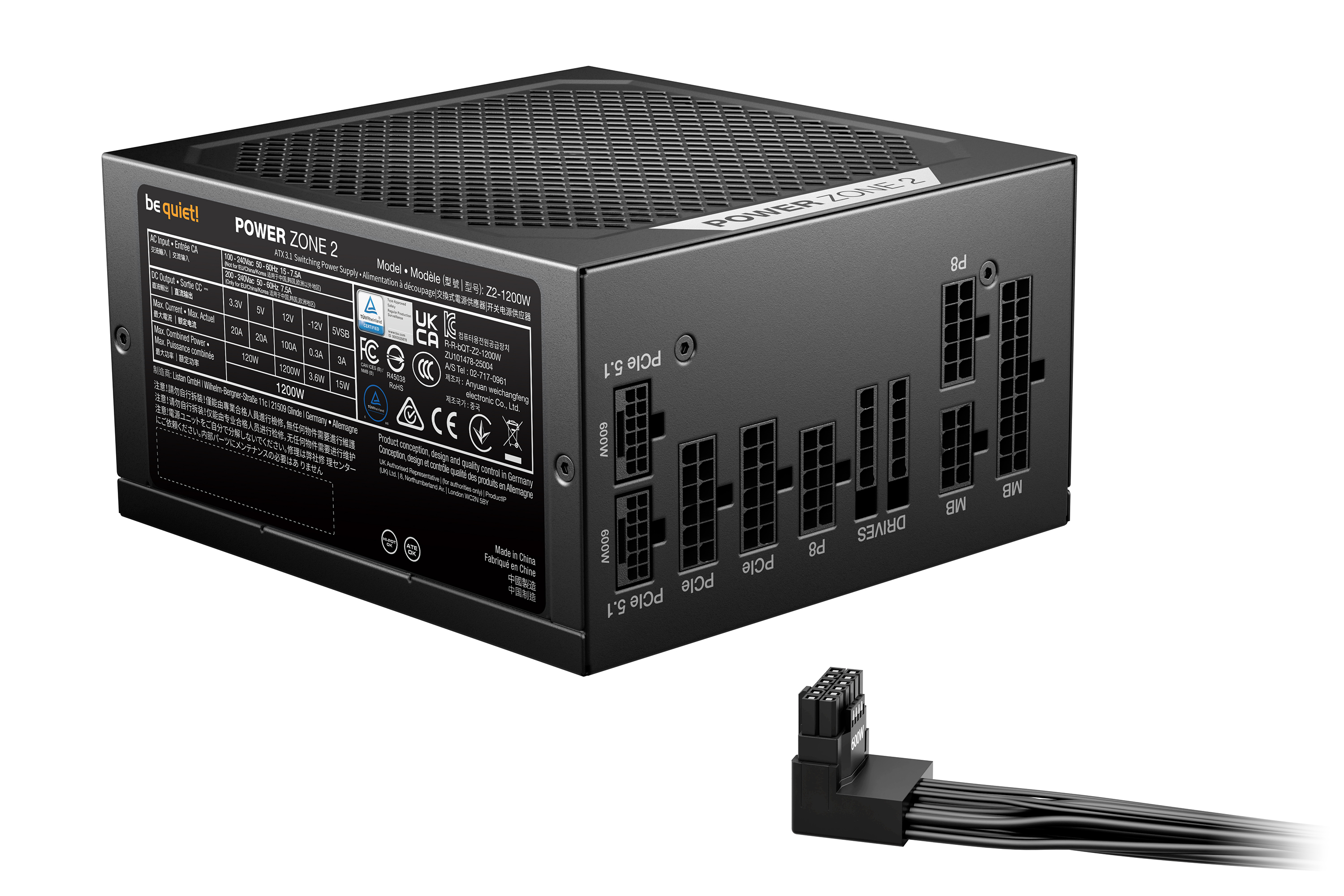Be Quiet! Netzteil power Zone 2 - PC-/Server Netzteil - 1.200 W