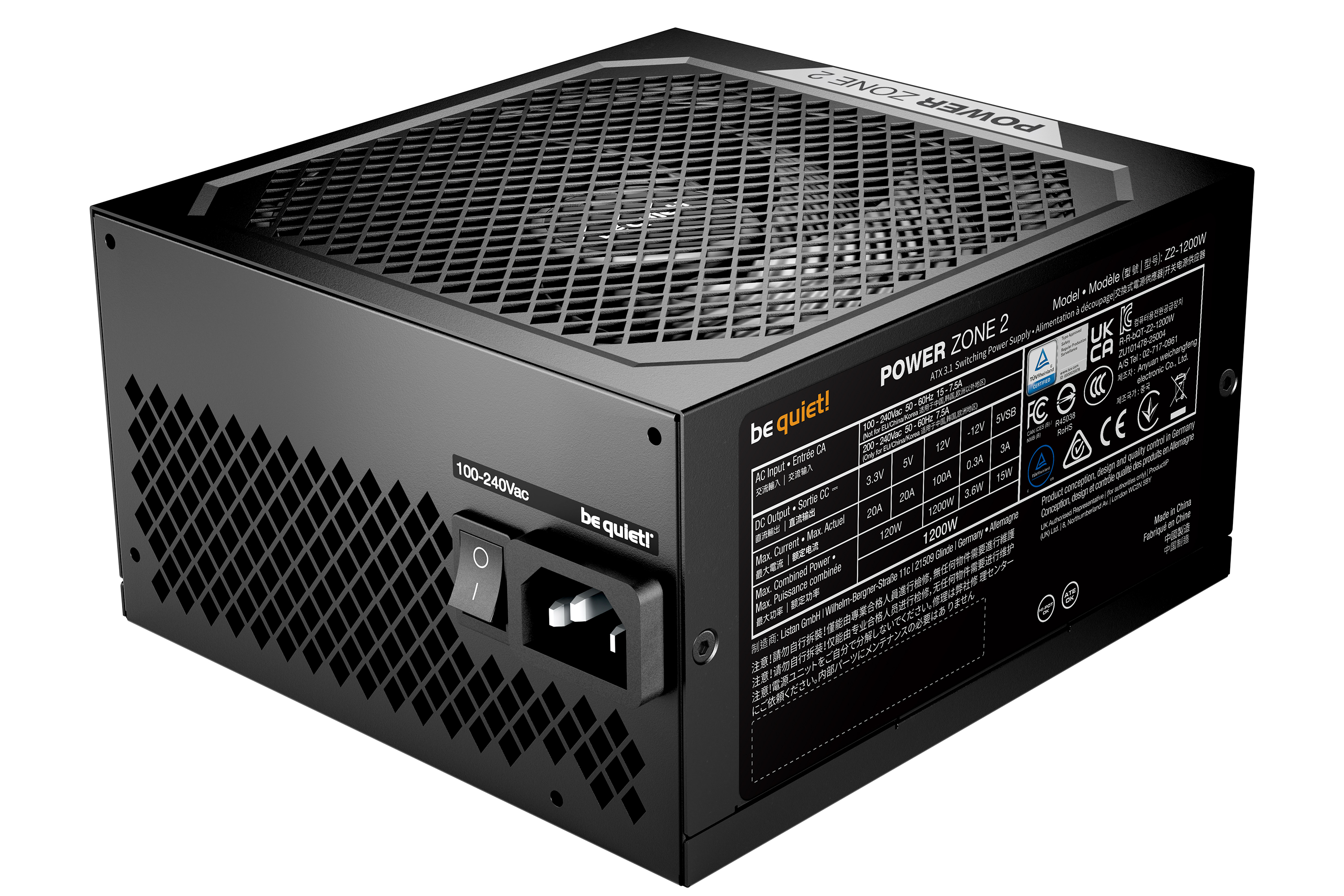 Be Quiet! Netzteil power Zone 2 - PC-/Server Netzteil - 1.200 W