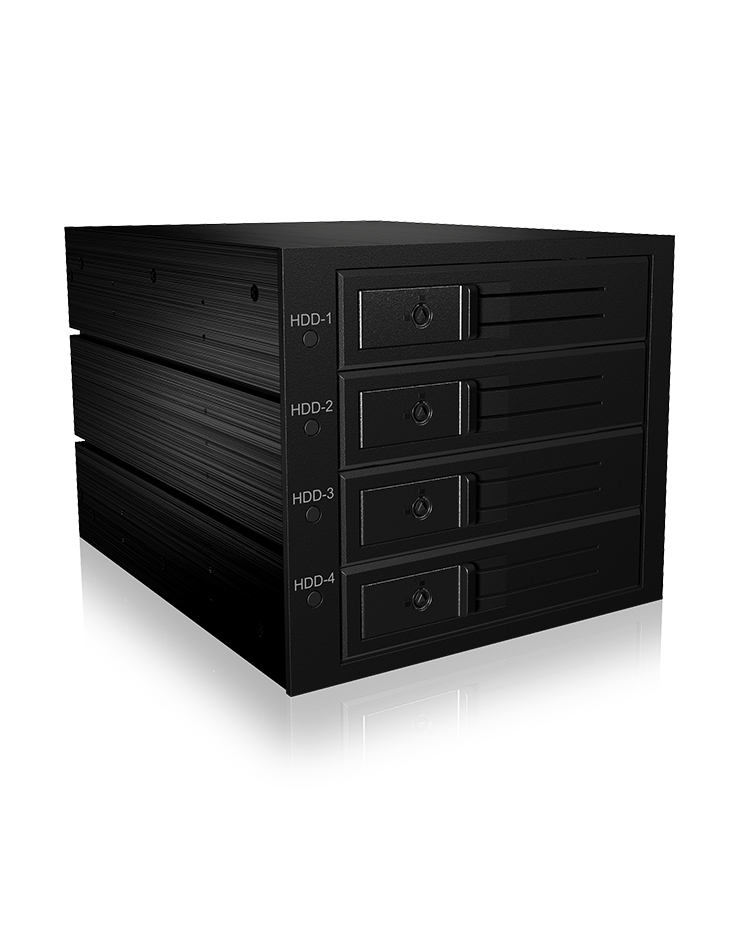 ICY BOX IB-564SSK 3x 5,25 Bandeja para disco duro Negro