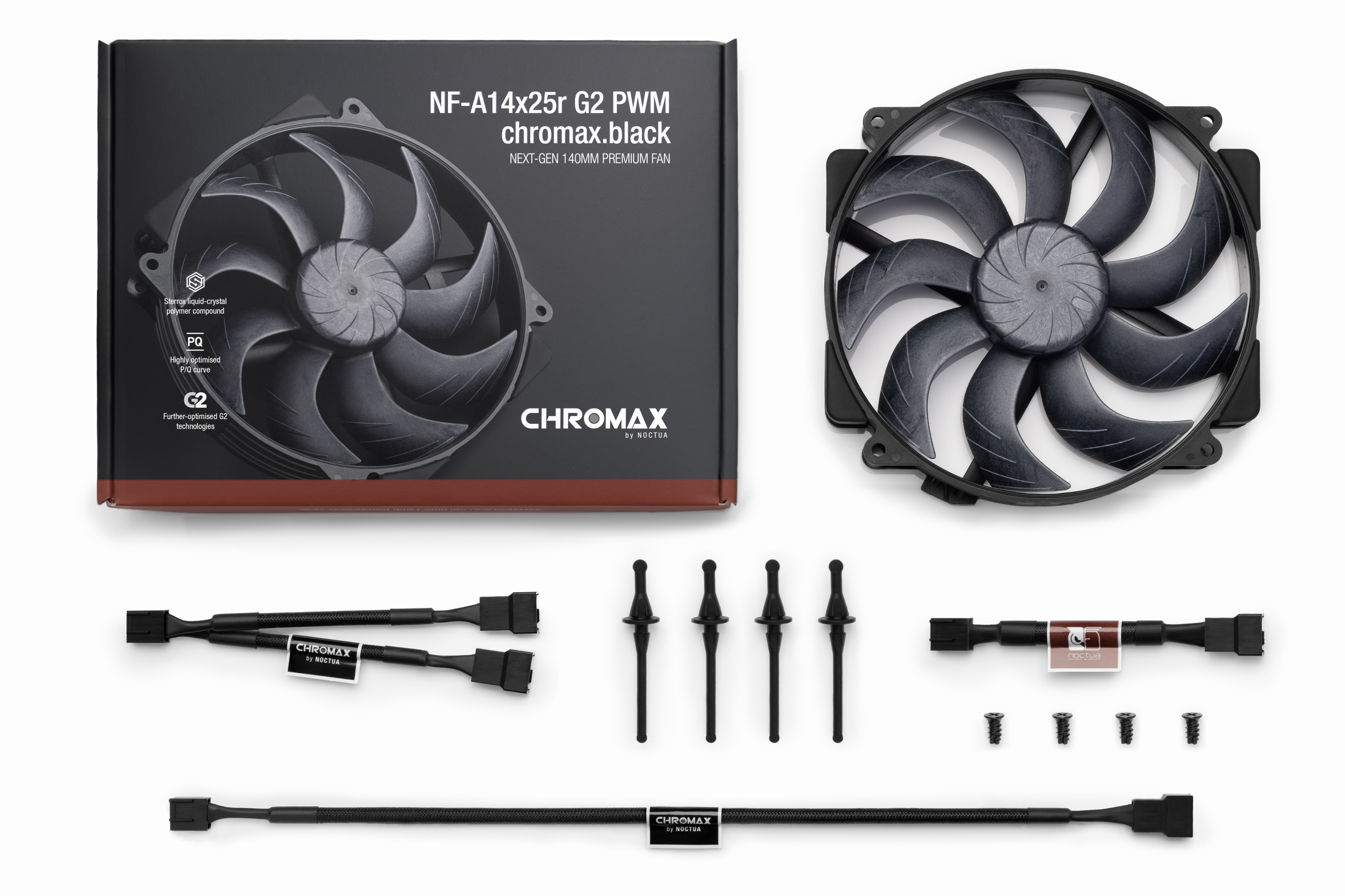 Noctua NF-A14X25R G2 PWM CH.BK Carcasa del ordenador Ventilador 14 cm Negro 1 pieza(s)