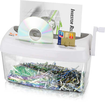 Peach PS300-21 triturador de papel Corte cruzado 21,6 cm Transparente, Blanco